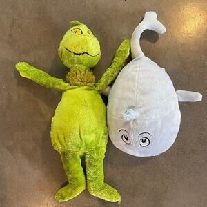Dr seuss green grinch whale plush stuffed animal bundle teacher collection